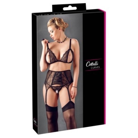 Cottelli Curves Bra Suspender Set 2XL