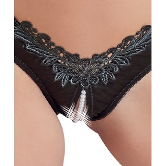 Cottelli Lingerie G-String Pearls black S