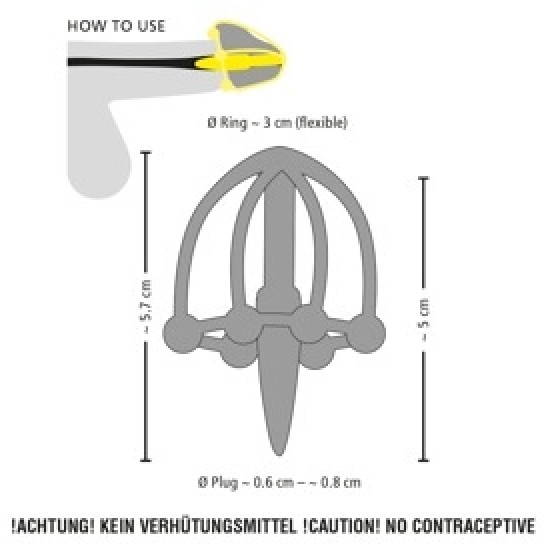 Penisplug Penis Plug with Glans Cage