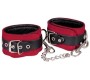 Wild Thing By Zado Leather Ankle Cuffs red