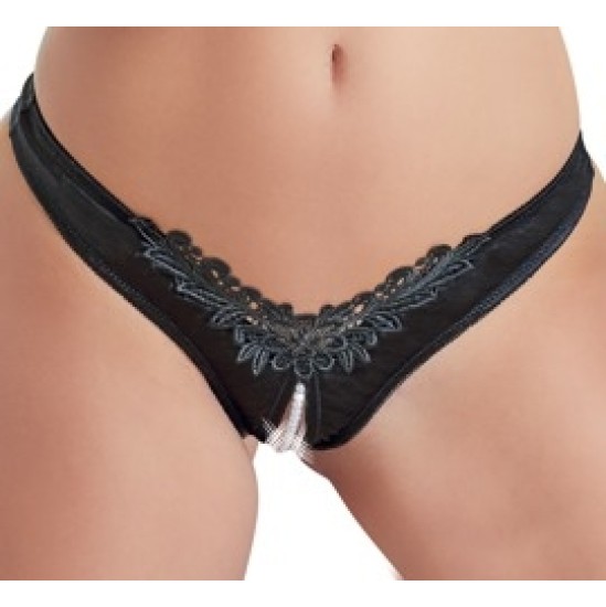 Cottelli Lingerie G-String Pearls black S