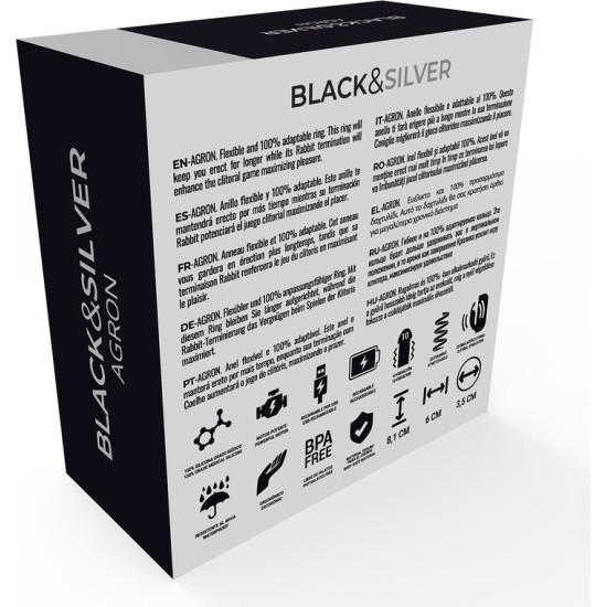 Black&Amp;Silver AGRON Gredzens 2.O