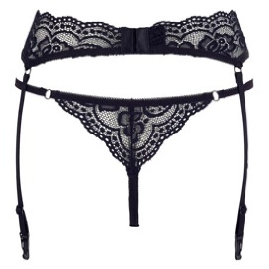 Cottelli Lingerie Стринги и подтяжки черные S