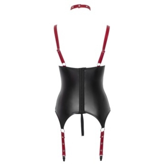 Cottelli Bondage Basque black/red S