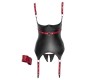 Cottelli Bondage Basque black/red S