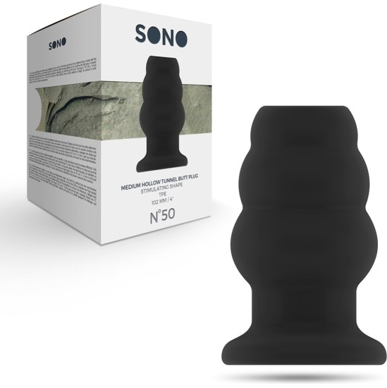 Sono N?50 MEDIUM HOLLOW TUNNEL BUTT PLUG BLACK