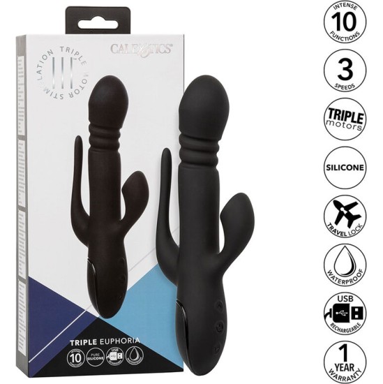 California Exotics VIBRATOR TRIPLE EUPHORIA BLACK