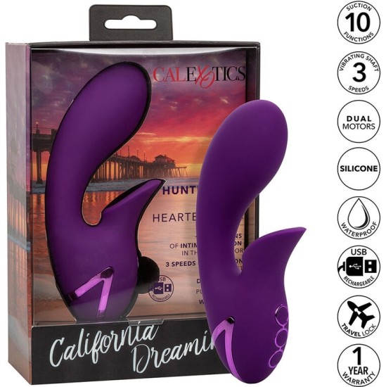 California Exotics HUNTINGTON BEACH HEARTBREAKER STIMULATOR & SUCKER PURPLE BY CALIFORNIA DREAMING