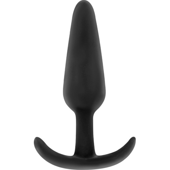 Black&Amp;Silver KAEL SILICONE ANAL PLUG WITH MEDIUM HANDLE