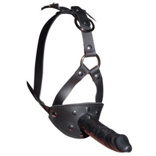 Zado LeatherHead harness with Dildo