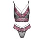 Cottelli Lingerie Krūštura komplekts melns/sarkans L