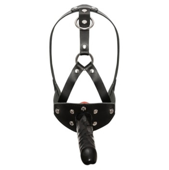 Zado LeatherHead harness with Dildo