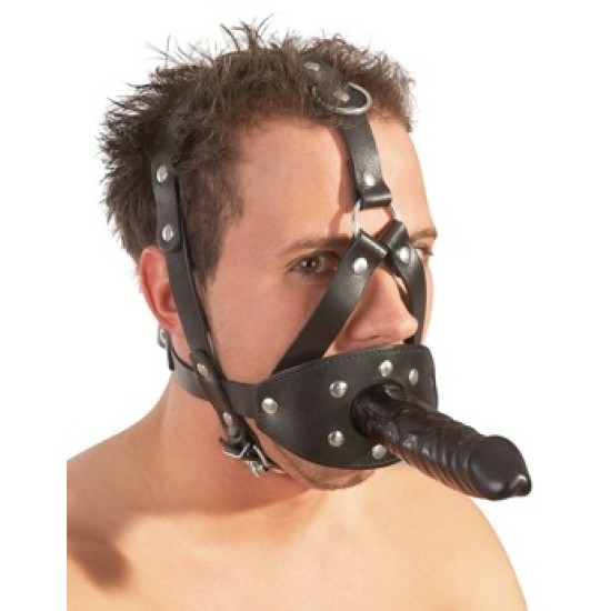 Zado LeatherHead harness with Dildo