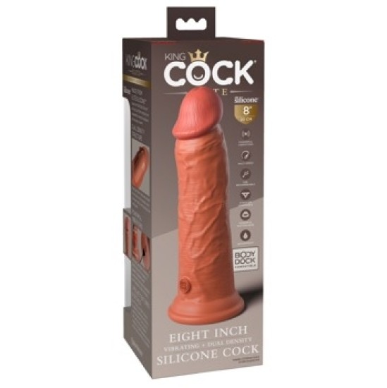 King Cock Elite KCE 8 DD Vibrating Cock Tan