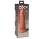 King Cock Elite KCE 8 DD Vibrating Cock Tan