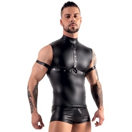 Svenjoyment Bondage Vīriešu tops, melns XL