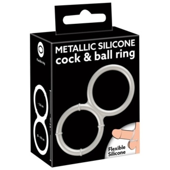 You2Toys Metallic Silicone Double Ring