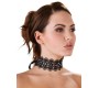 Cottelli Accessoires Siuvinėti Choker + Kalnų krištolas