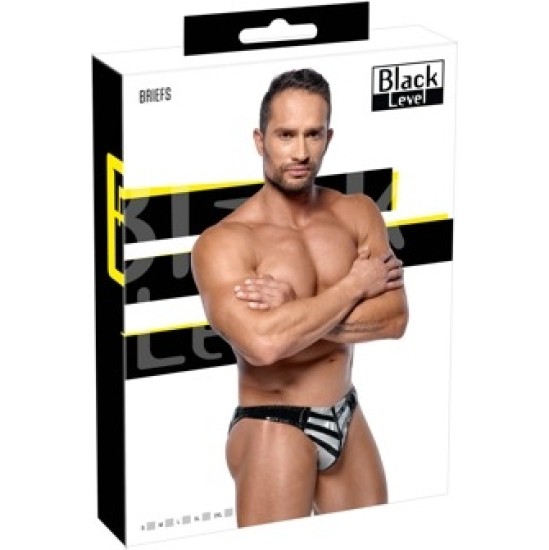 Black Level Vinyl Thong Men XL