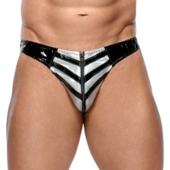 Black Level Vinyl Thong Men XL