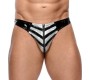 Black Level Vinyl Thong Men XL