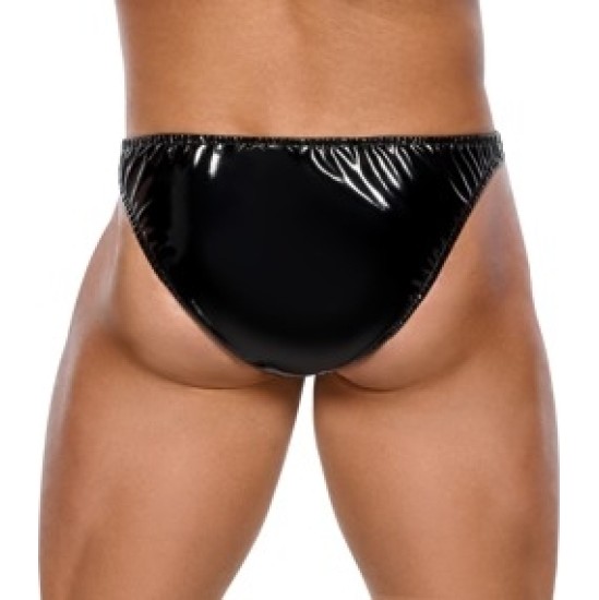 Black Level Vinyl Thong Men XL