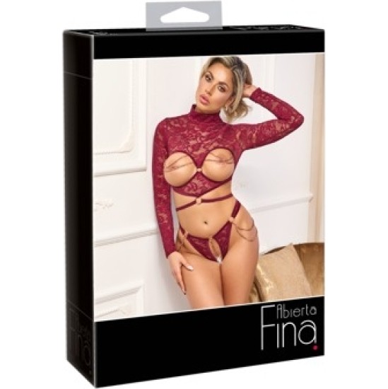 Abierta Fina Open Top & Thong red L