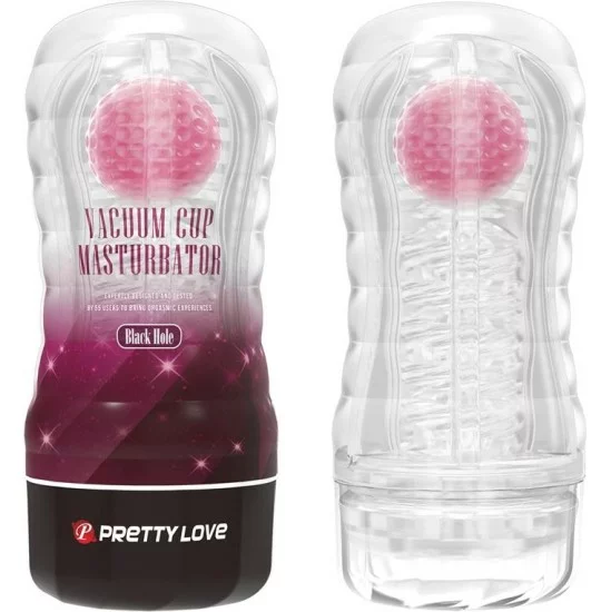 Prettylove Black Hole Ball Rolling Masturbator Cup PinkIntimate  