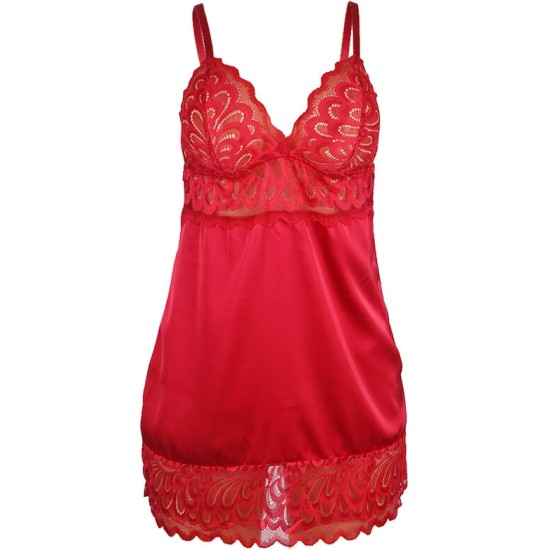 Subblime Babydolls SUBBLIME - SATIN BABYDOLL AR MEŽĢĪŅU RED S/M