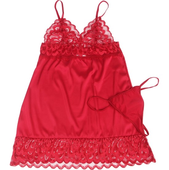 Subblime Babydolls SUBBLIME - SATIN BABYDOLL AR MEŽĢĪŅU RED S/M