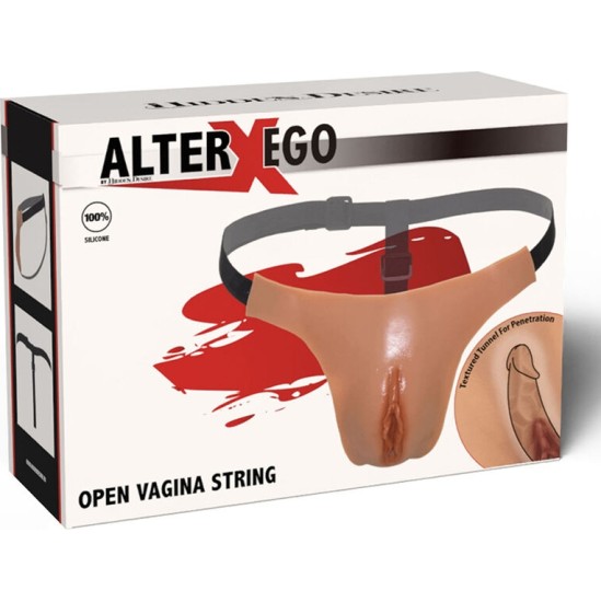 Hidden Desire ALTER EGO ADJUSTABLE OPEN VAGINA STRING FLESH