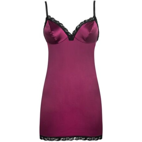 Livco Corsetti Sets LIVCO CORSETTI FASHION - PHEMIENA CF 90433 CHEMISE + THONG BURGUNDY L/XL