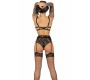 Livco Corsetti Sets LIVCO CORSETTI FASHION - POJZON LC 90670 BRA + GARTER BELT + STOCKINGS + PANTY BLACK