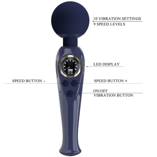 Pretty Love Led PRETTY LOVE - SKYLER VIBRATOR WAND BLUE