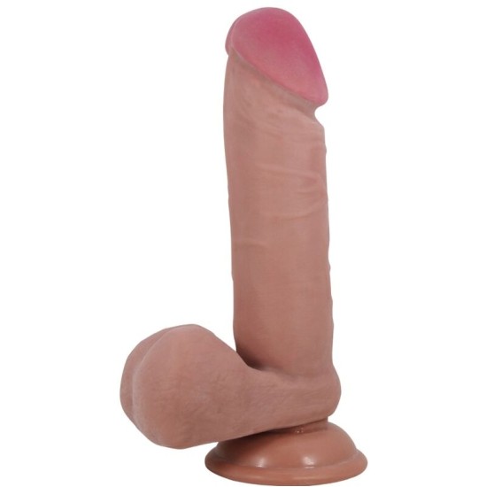 Pretty Love High Grade PRETTY LOVE - BĪDĀMĀS ĀDAS SĒRIJA REĀLISTS DILDO AR BĪDĀMĀM ĀDAS SŪCĒŠANĀS BRŪNAS 20,5 CM