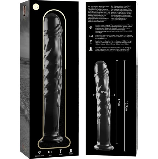 Nebula Series By Ibiza MUDEL 16 DILDO BOROSILIKAATKLAAS 18,5 X 3 CM SELG