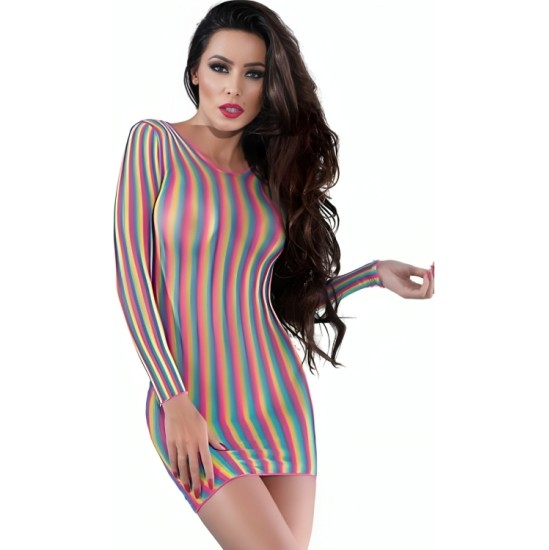 Chilirose Dresses CHILIROSE - CR 4334 DRESS MULTICOLOUR S/M