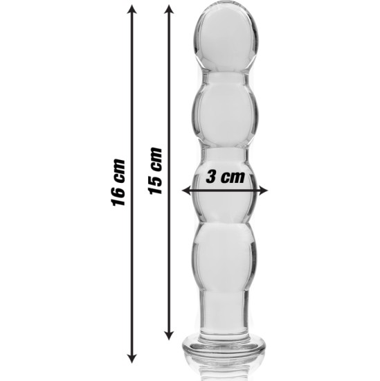 Nebula Series By Ibiza MODELIS 10 DILDO BOROSILIKĀTS STIKLS 16,5 X 3,5 CM DZIDRS