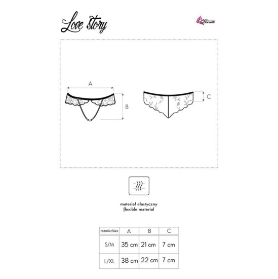 Livco Corsetti Panties LIVCO CORSETTI FASHION — LOVE STORY LC 90679 BIKŠĶIRSTĪBAS BEZKOKSTABIM, MELNA L/XL