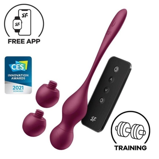 Satisfyer Love Birds Vary Connect App Wine Red