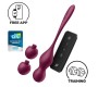 Satisfyer „Love Birds Vary Connect“ programa „Wine Red“.