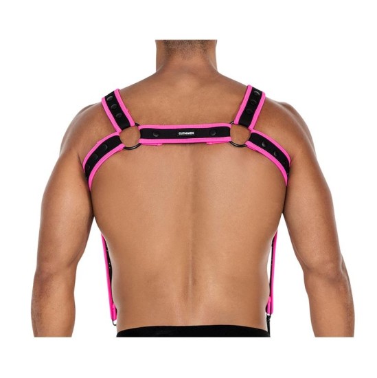 Cut4Men H4RNESS05 Chest Harness Neon HotPink One size