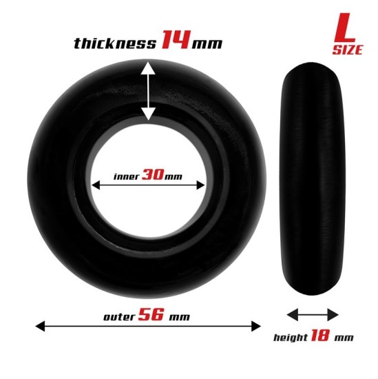 Beast Rings Set of 3 Cock Rings Flexible Black