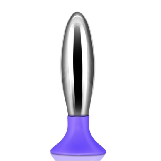 Lovetoy Анальная пробка Bobby Metal и Silicone Purple