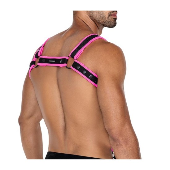 Cut4Men H4RNESS05 Chest Harness Neon HotPink One size