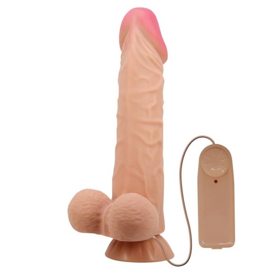 Baile Bīdāms Skin Vibrating Dildo ar tālvadības pulti 24 cm