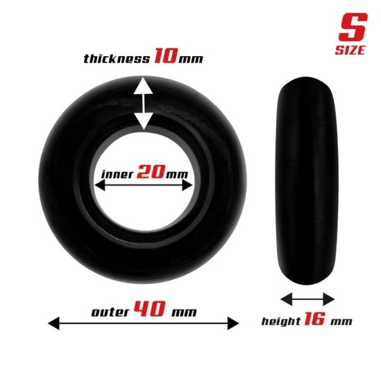 Beast Rings Set of 3 Cock Rings Flexible Black