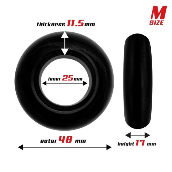 Beast Rings Set of 3 Cock Rings Flexible Black