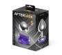 Afterdark Metal Anal Plug with Purple Rose Base - Size S