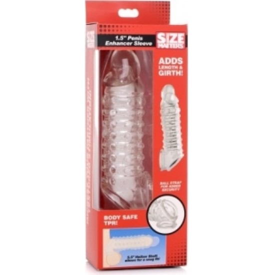 Xr- Size Matters SHEATH FOR EXTENDED 3.8 CM CLEAR PENIS